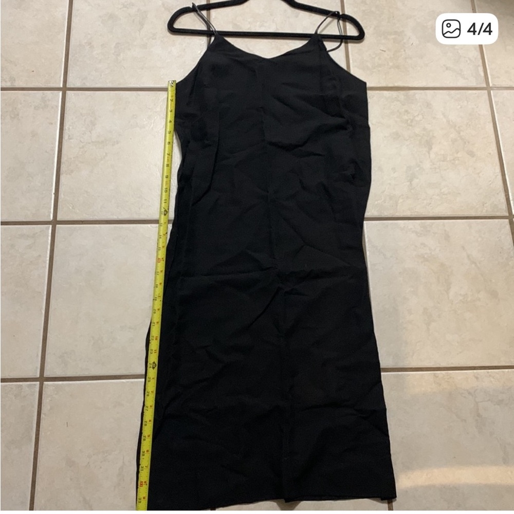 CAARA black cotton Slip Midi Dress - Picture 4 of 4